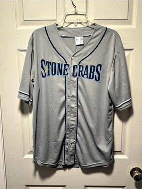 Promotional Adventures Charlotte Stone Crabs Baseball Jersey Gray Adult XL MILB